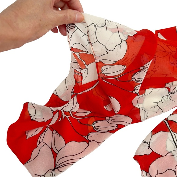 Chico’s Multicolor Floral Contemporary Asymmetrical Bold & Breezy Tunic, 0P=S/4P - Picture 8 of 16